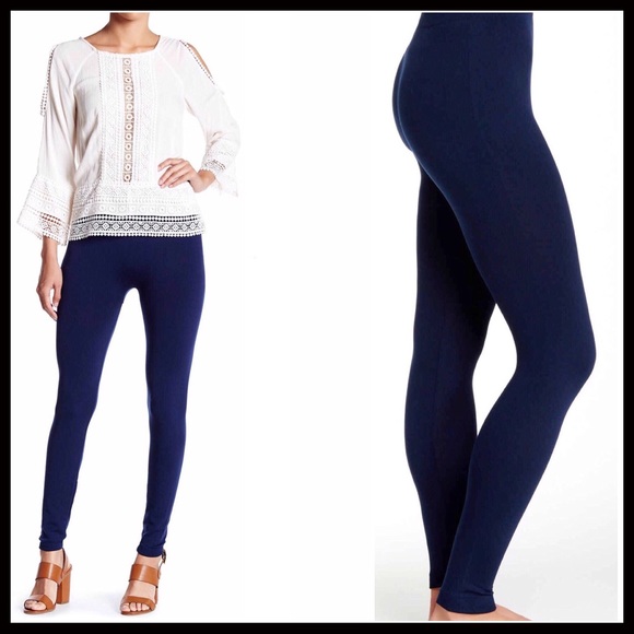 ❌SOLD❌SEAMLESS LEGGINGS Navy Blue - Picture 6 of 7